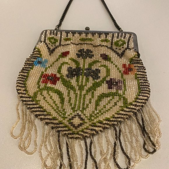 Vintage Hand Beaded Wrist Bag - Picture 2 of 3